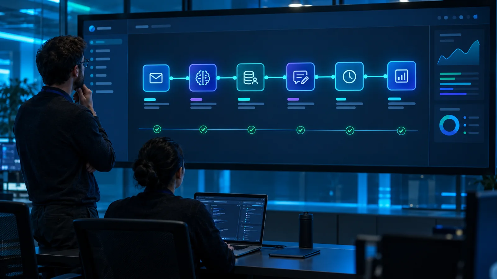 The lead workflow as a node graph in Vyndexo HQ