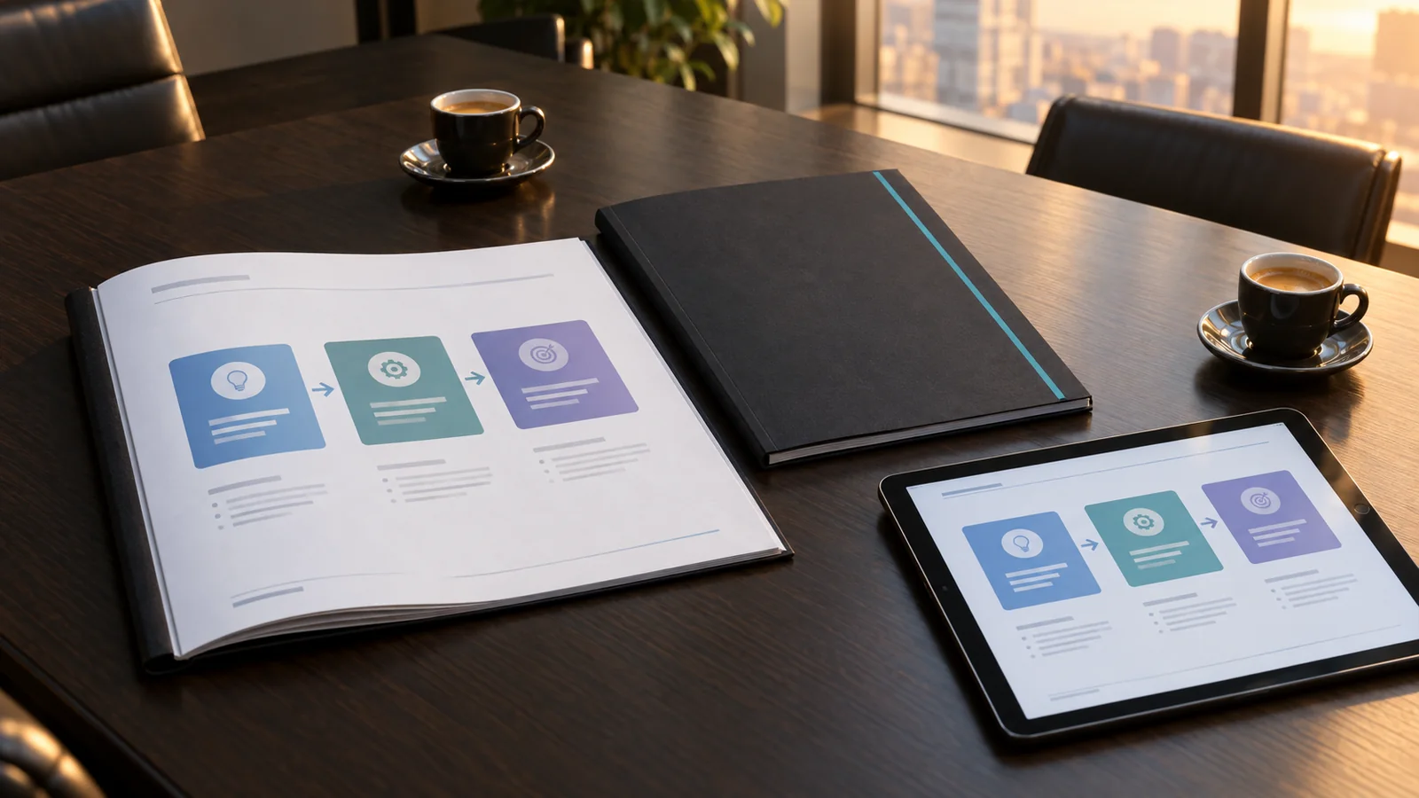 The written plan: three blueprints with fixed prices